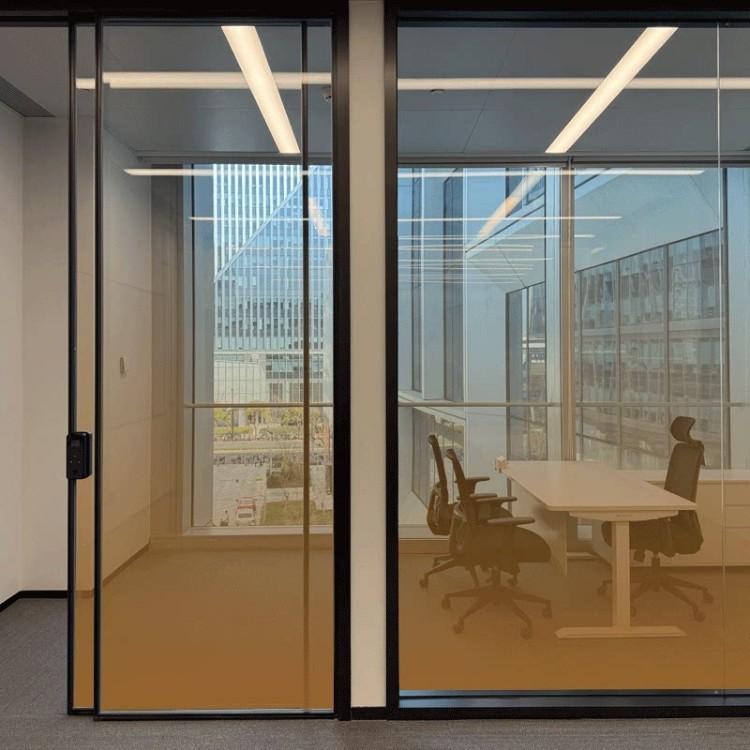 Gradient Glass Office Partition Film - Frosted UV Print, Privacy & Light Blocking Sticker