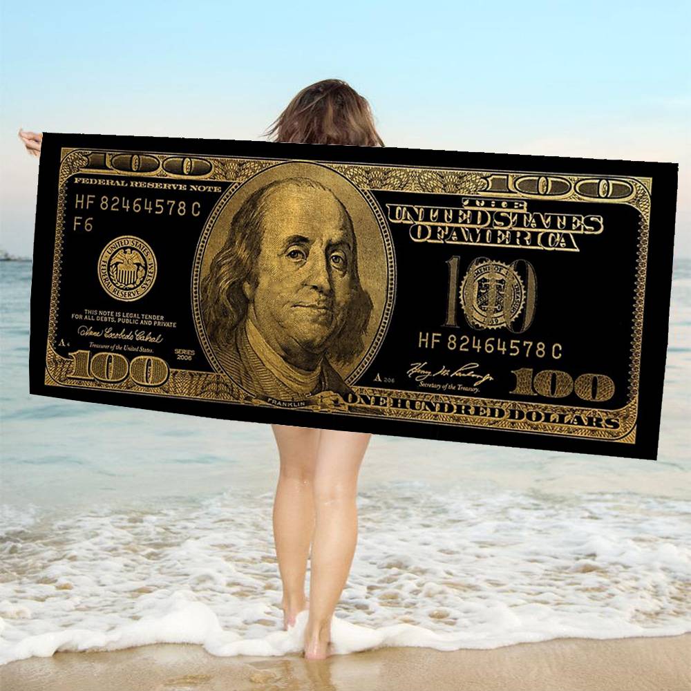 Dollar Luxury Microfiber Printed Beach Towel Mountain Climbing Yoga Beach Swimming Running Absorbent Soft Towel