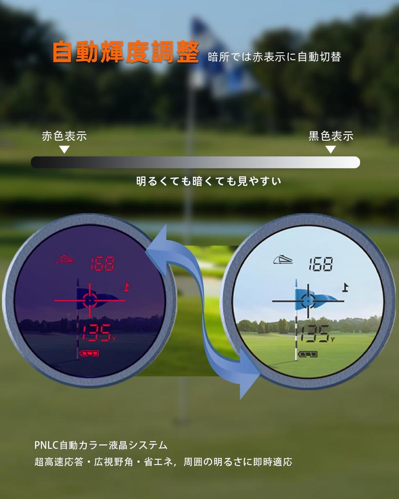 AOFAR GX10 Golf Laser Rangefinder with Dedicated Ambient Automatic Color 1200yd Maximum N52 Magnet for Anywhere Elevation Measurement Indicator Flag
