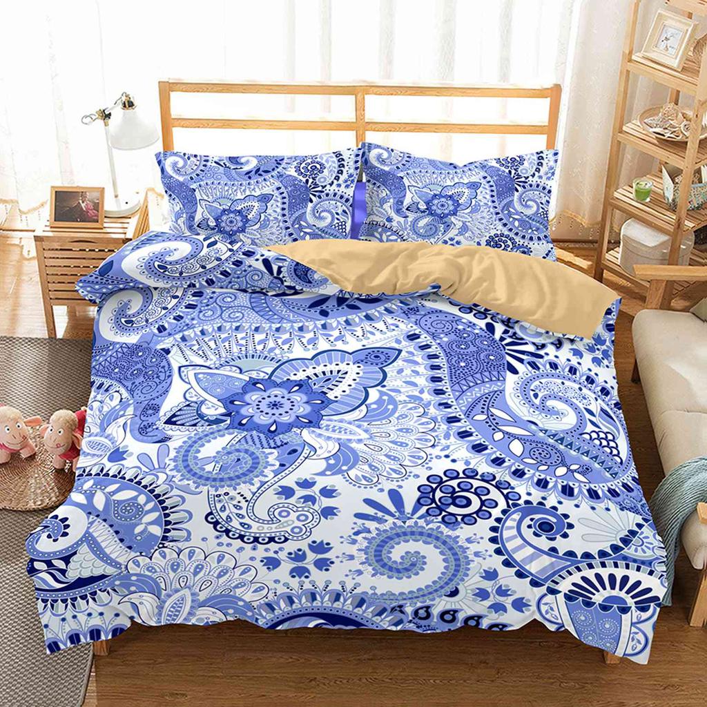 Duvet Cover With Pillowcase Bohemian Style Bedding Set King Size Comfortable Dedding A Bedroom Suitable For Placing A Large Bed