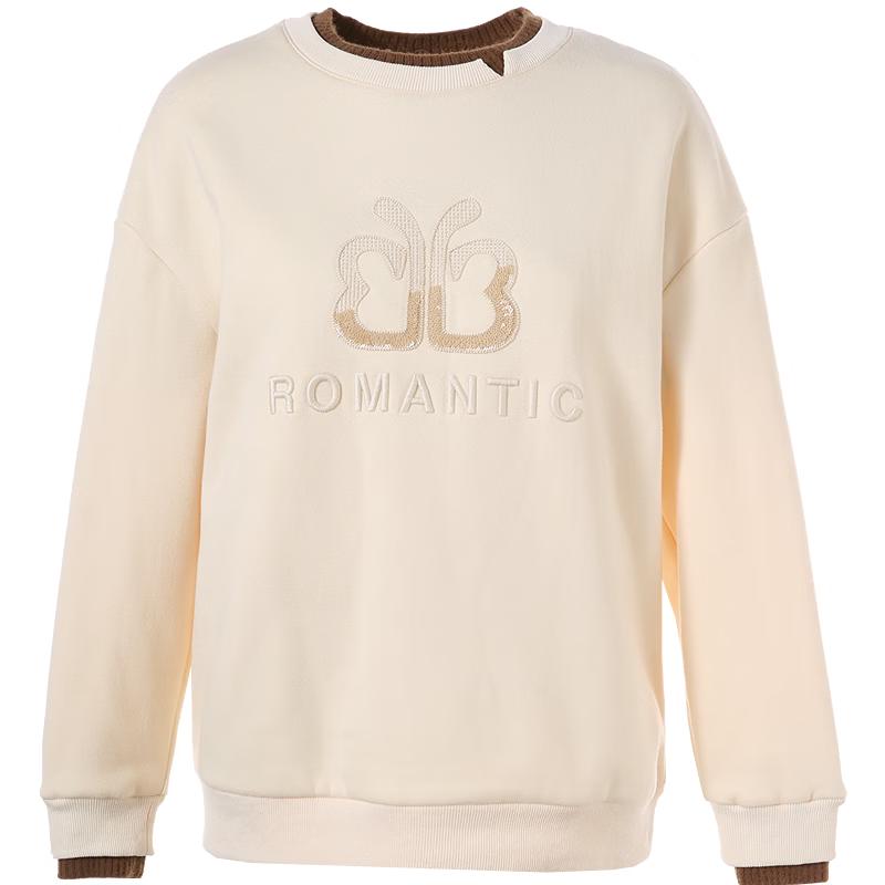 Betu Women s Mock Two-Piece Embroidered Sweatshirt M