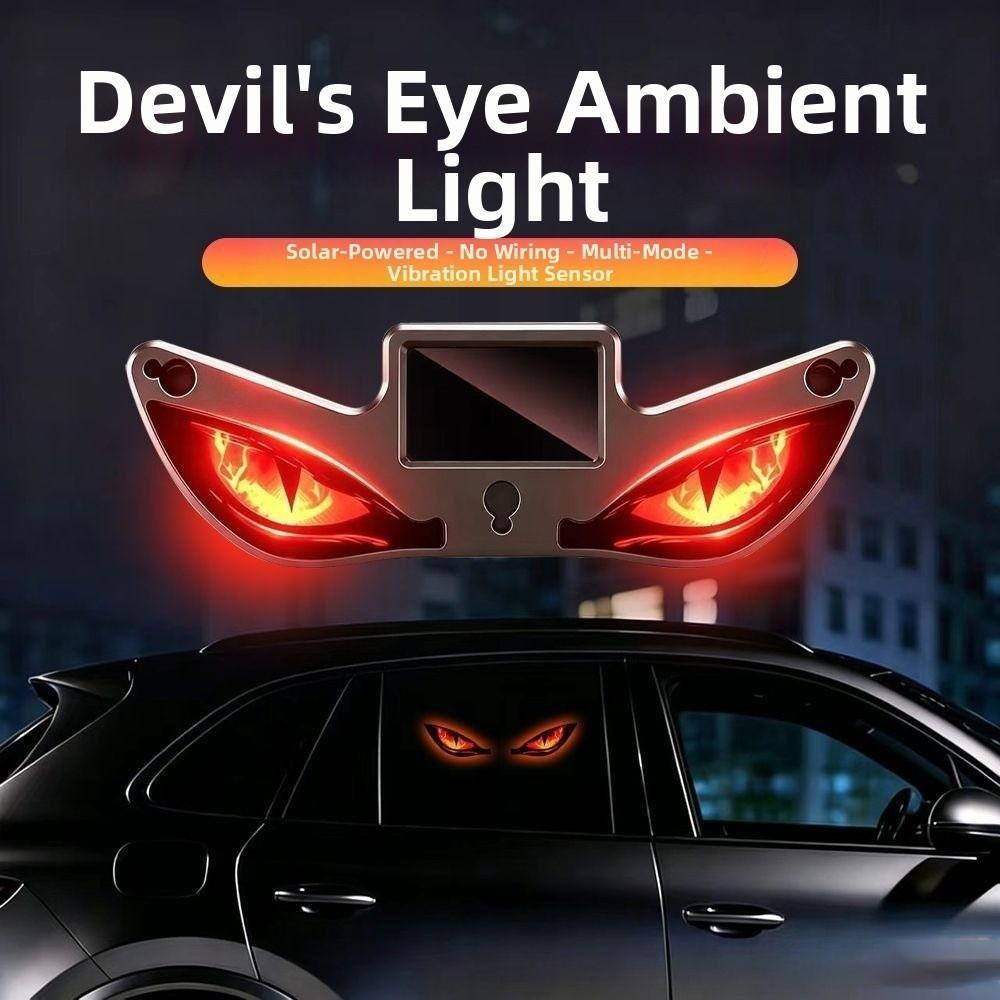 Solar Car Warning Light Suction Cup Evil Eye Light New Vehicle Safety Light