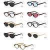 SHAUNA Fashion Small Oval Sunglasses Women Shades UV400 Retro Punk Men Leopard Blue Sun Glasses