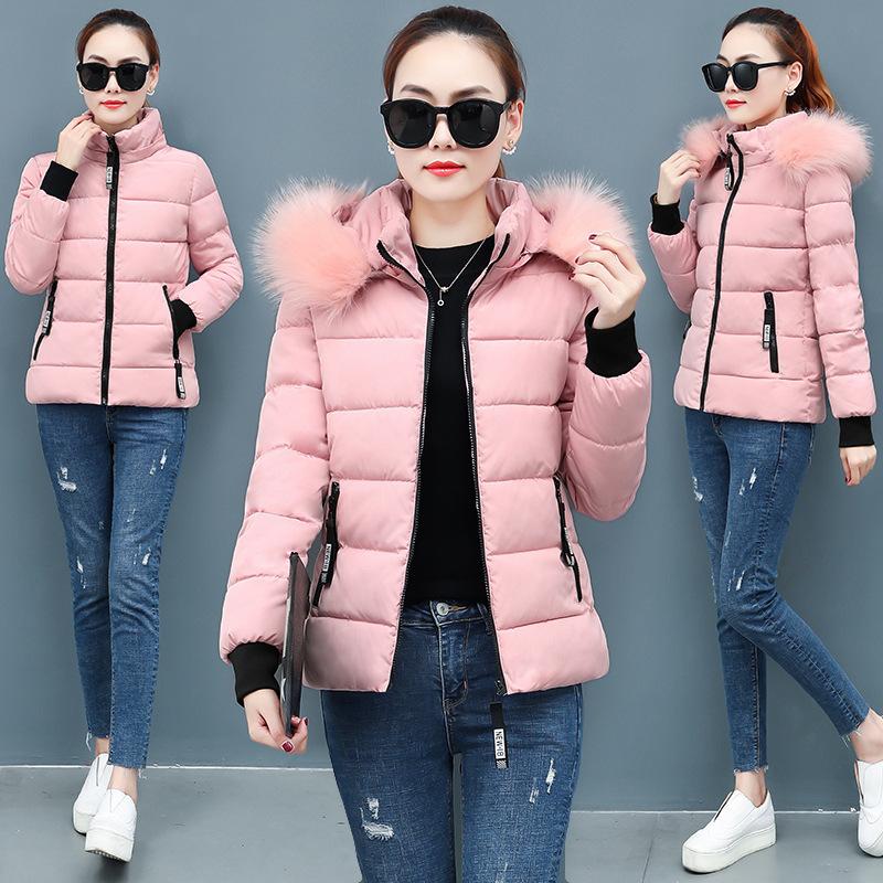Women's Winter Coat Casual Thicken Warm Hooded Padded Jackets Female Solid Colorful Styled Outwear Snow Jacket