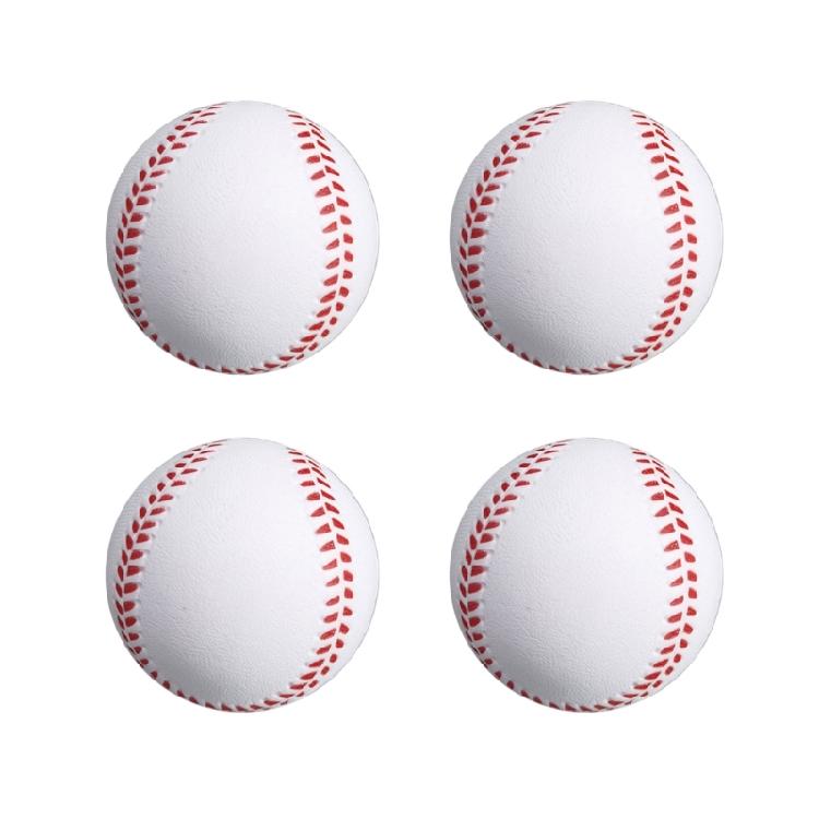 4Pcs Soft PU Baseball Foam Softball Elastic Squeeze Toy Training Ball for Outdoor Practice Team Game Easy to Use