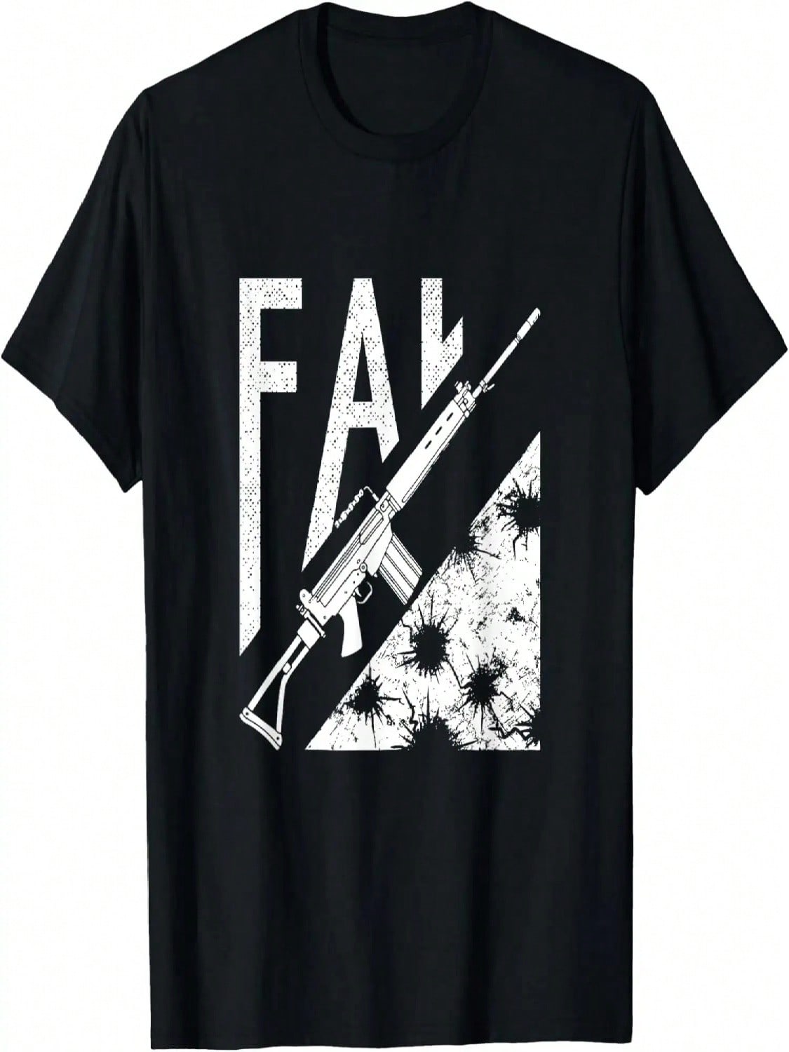 Vintage FAL Distressed Military Rifle T-Shirt S разноцветный