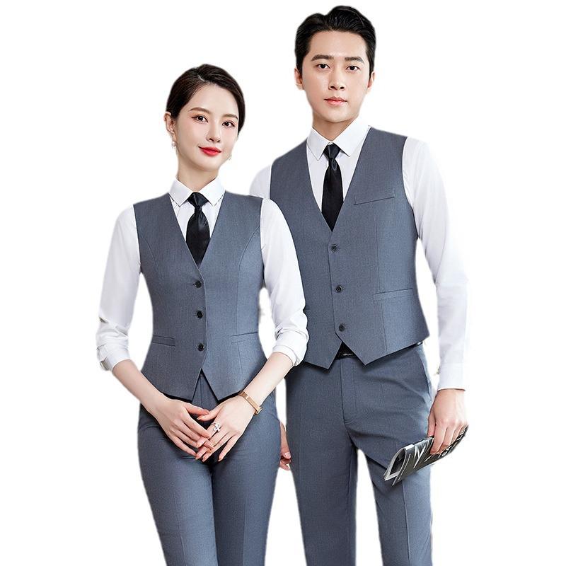 Women's Formal Vest Set 2024: Two-Piece Professional Workwear Suit for Spring and Autumn