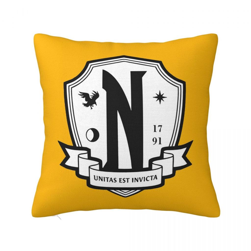 Nevermore Academy Crest (clean) Square Pillowcase Cushion Cover Pillow Case Throw Pillow Cover for Home Sofa Living Room