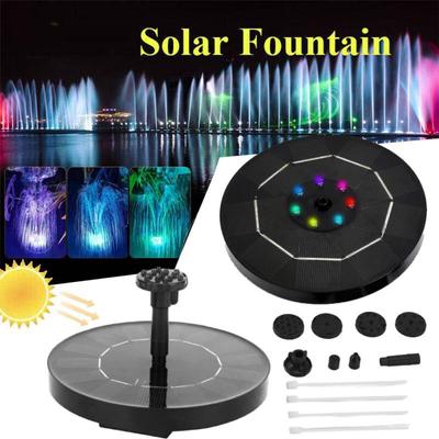 3,5 W saulės fontanas Sodo kraštovaizdis Saulės fontanas Žuvies tvenkinio fontanas su atraminiais strypais Vasaros lauko fontanas