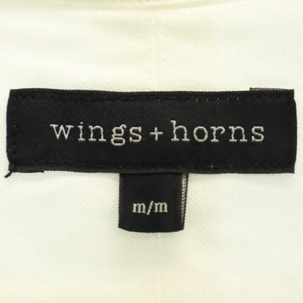 Wings+horns Langarm Button-down Hemd M weiß Herren Gebraucht