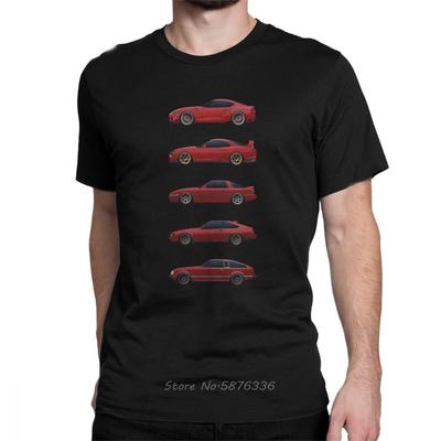 Men Car T Shirt Generations Japanese Car Sportcar Automotive Engine TShirts Simple Style Clothes  Cotton Tees Street
