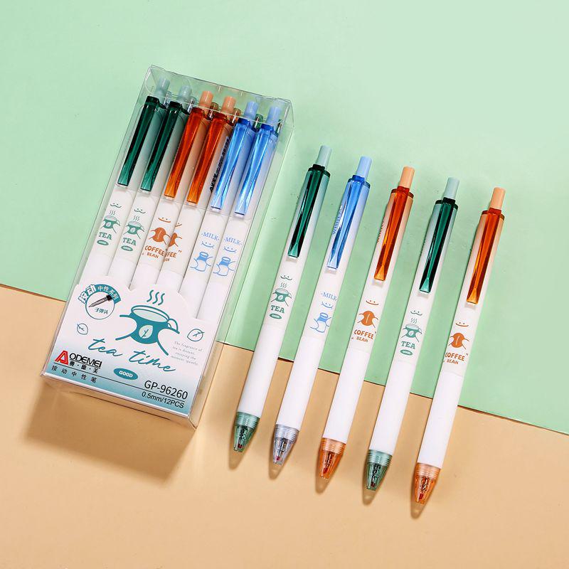 Offerta speciale: Penna Gel Retrattile Disegno Nero, Punta a Pallina 0.5mm, Click per Studenti per Uso Ufficio