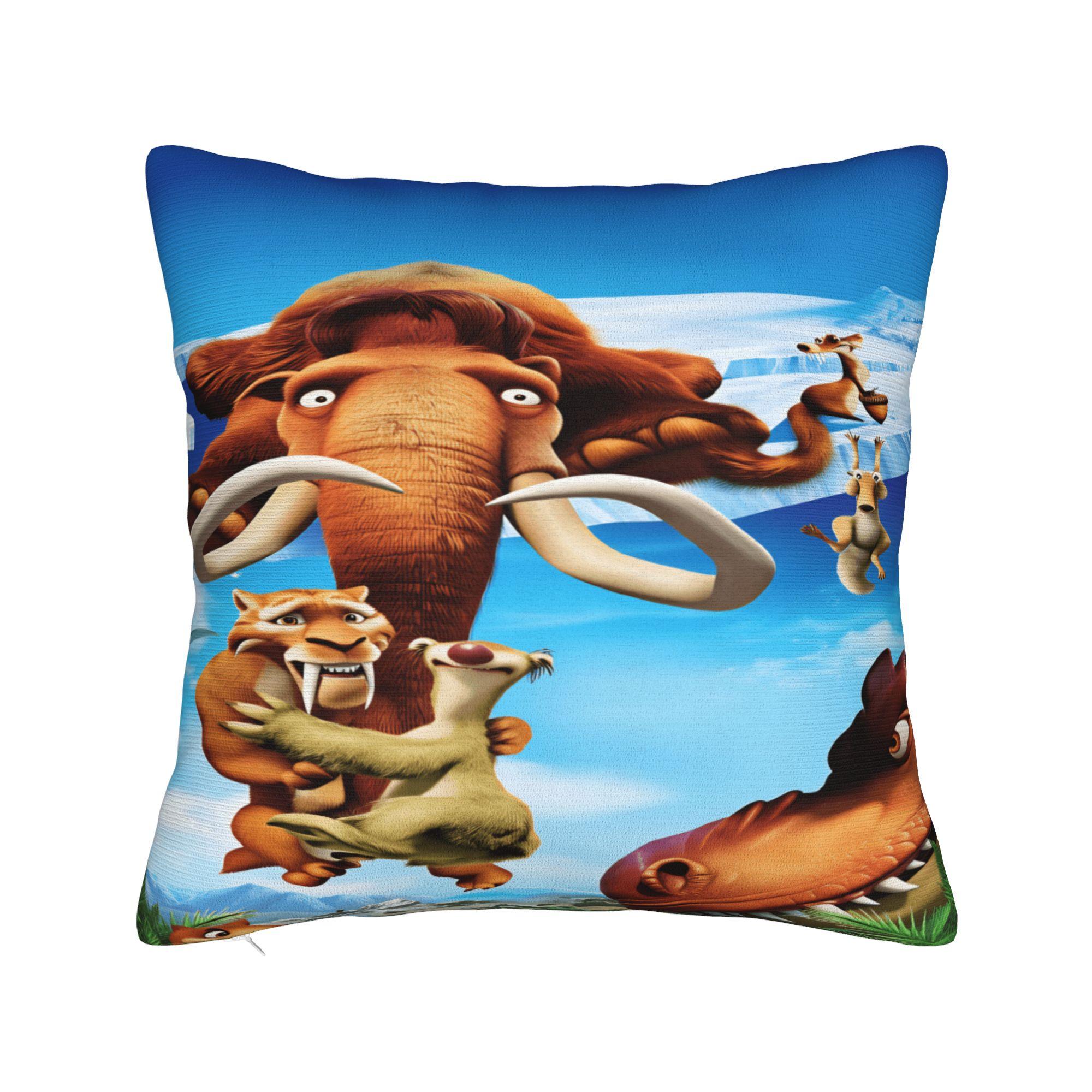 Ice A-AgeSED Pillow Cover  Kawaii Pillow Case For Sofa Couch Bed Living Room Graphic Pillowcases Gift 12x12Inch