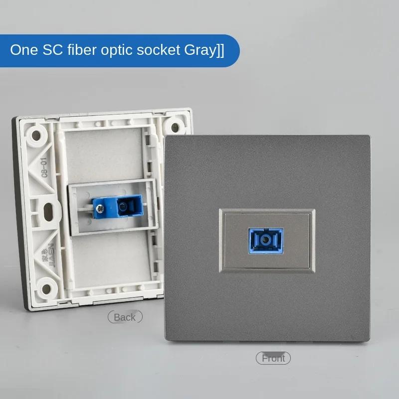 Depoguye Επιτοίχιος πίνακας υποδοχής πληροφοριών οπτικών ινών μίας θύρας, πάνελ σύνδεσης τοίχου οπτικών ινών SC με καλώδιο οπτικών ινών