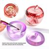 Apple-Shaped Crystal Nail Art Cup with Lid for Liquid Storage & Brush Cleaning
