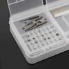 1/2pc Transparent Rectangle Plastic Storage Box Screw Holder Case Organizer Container Jewelry Nail Art Equipment Tools Case