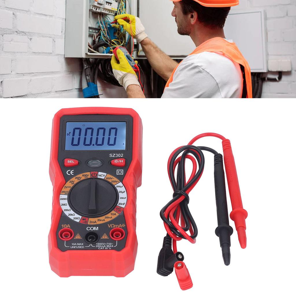 Digital Multimeter Backlight High Accuracy Automatic LED Indicator   AC Voltmeter with Flashlight