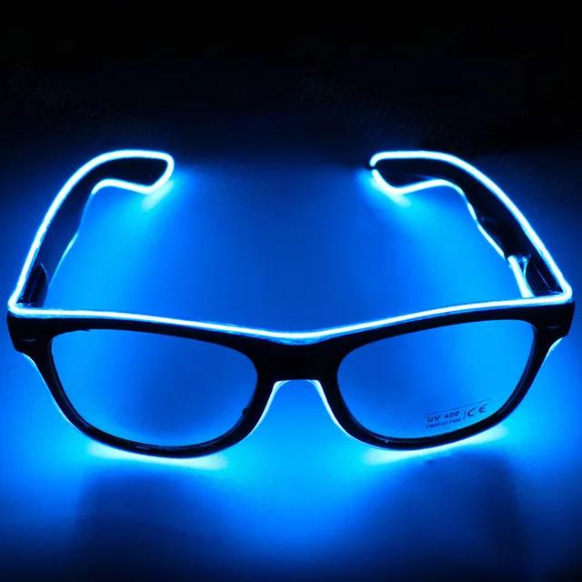 1PC Flashing EL Wire LED Light Up Party SunGlasses Led Glasses Luminous Party Decorative Lighting Classic Novelty Gift Bright