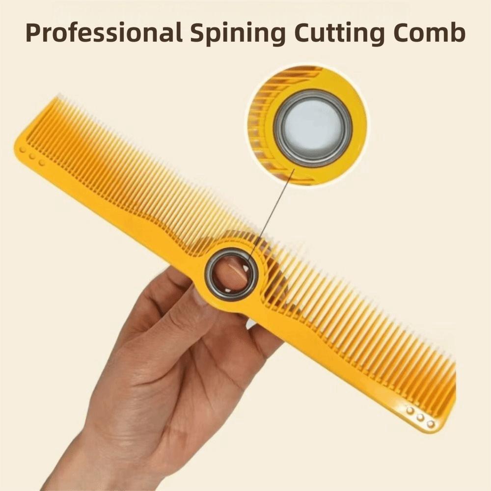 Wide & Fine Tooth Fidget Hair Comb with Bearing Anti-static Barber Comb for Salon