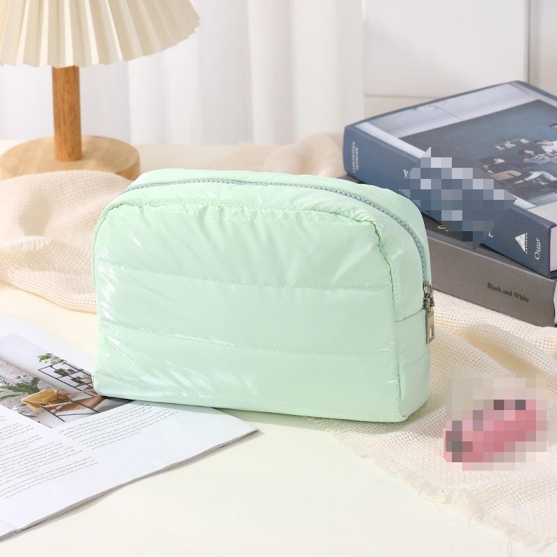New Solid Color Waterproof Cosmetic Bag Women Portable Wash Storage Bag Makeup Gift Bag Makeup Pouch Travel Cosmetic Organizer