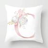 45x45cm Pink Rose 26 Letters Pillowcase Wedding Party Decoration Sofa Car Creative Ornament Couple Home  Cushion Cover