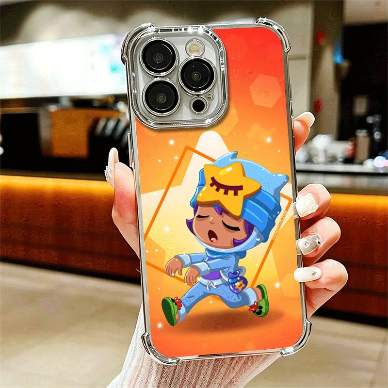 

Cartoon Game Stars Soft Phone Case For iPhone 15 16 17 Air 14 Pro Max 16E Plus 13 12 Mini Plating Anti-Fall Fundas iPhone 16