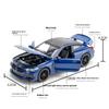 Model samochodu ze stopu BMW M8 w skali 1/32, Dźwięk i światło, Akcja sprężynowa, Zabawka do pokoju zabaw dla dzieci i przedmiot kolekcjonerski