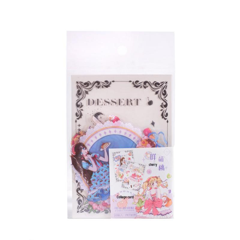 Fu You ET Girly Dream Cartoon Collage Card Stickers - Cute DIY Journal Illustrations