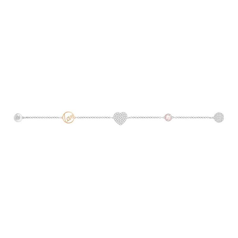 Swarovski Romantic Love Invisible Magnetic Bracelet White Gold Women's Model 5365760