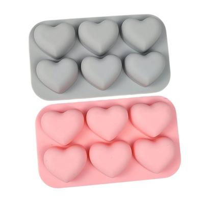 1 szt. 6-gniazdowe silikonowe formy do ciasta 3D Kształt serca brzoskwiniowego Forma DIY Pieczenie Deser Mousse Dekorowanie Formy Narzędzie do pieczenia