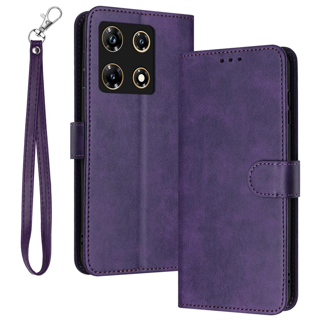 Pour Infinix Note 30 Pro 4G Étui Folio à Rabat Portefeuille en Cuir Coque de Téléphone Protection Complète Housse de Protection avec Cordon