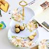 6+8+10inch, Fine Bone China Floral Cake Plate Stand, Beauty Party Buffet Serving Plate Set. Bbq Trays Decorative, Dessert Plate