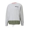 X Attempt Joint Patchwork Casual Crew Neck Sweatshirt Men Sweatshirt Light-Mixed-Grey 598273-04