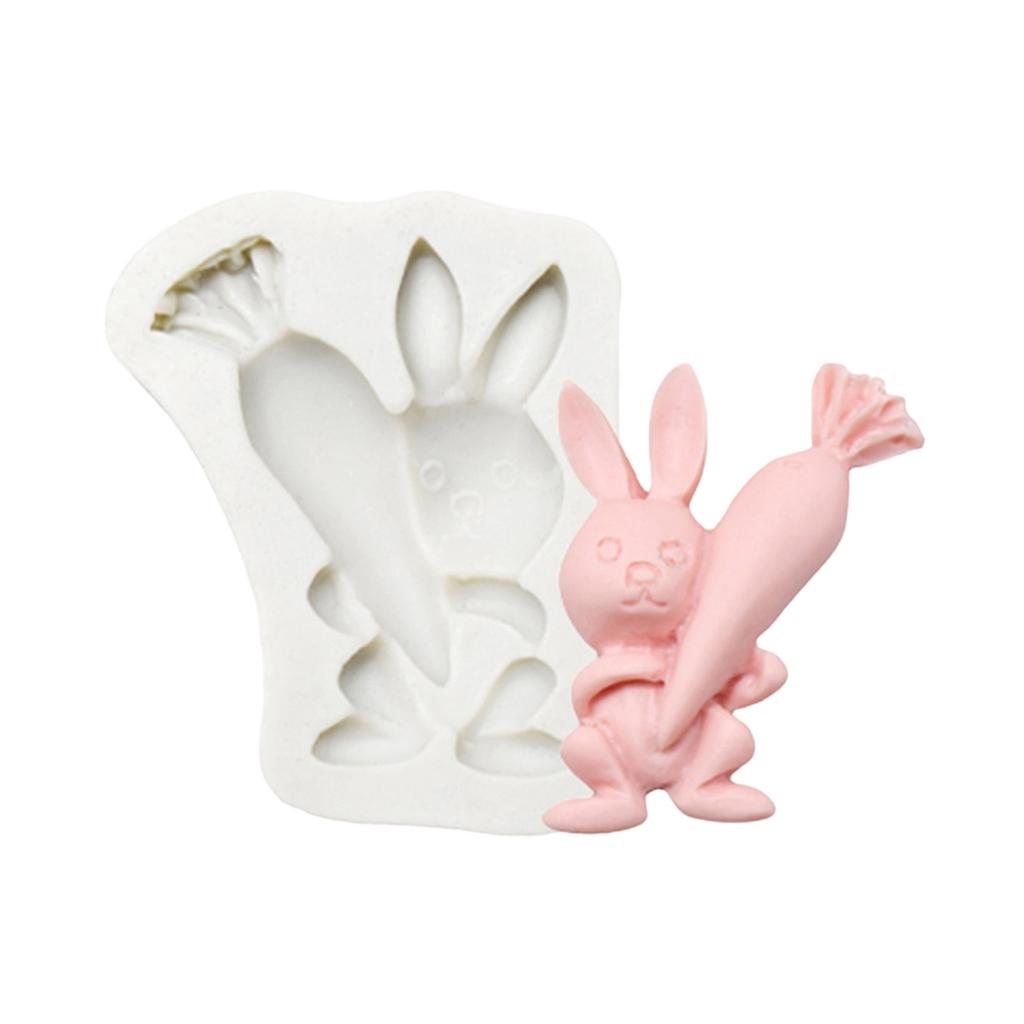 Cute Bunny Mold, Rabbits Silicone Form, Mould With Detailed Shape, DIY Candle Craft Tool, Bunny Molds With, Easter Craft Mold For Resin And Chocolate