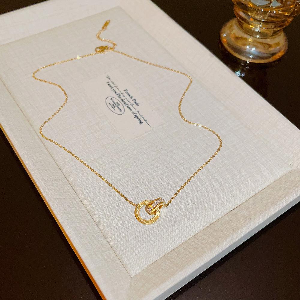 Elegant Titanium Steel Necklace: Chic, Durable, Non-Fading Design for Women