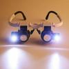 8X 15X 23X LED Magnifier Double Eye Glasses Head Eye Loupe Lens Jeweler Watch Repair Magnifier Glass Measurement Tools