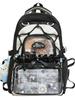 Fresh Sweet Transparent Backpack With Waterresistant Nylon For School Girls
