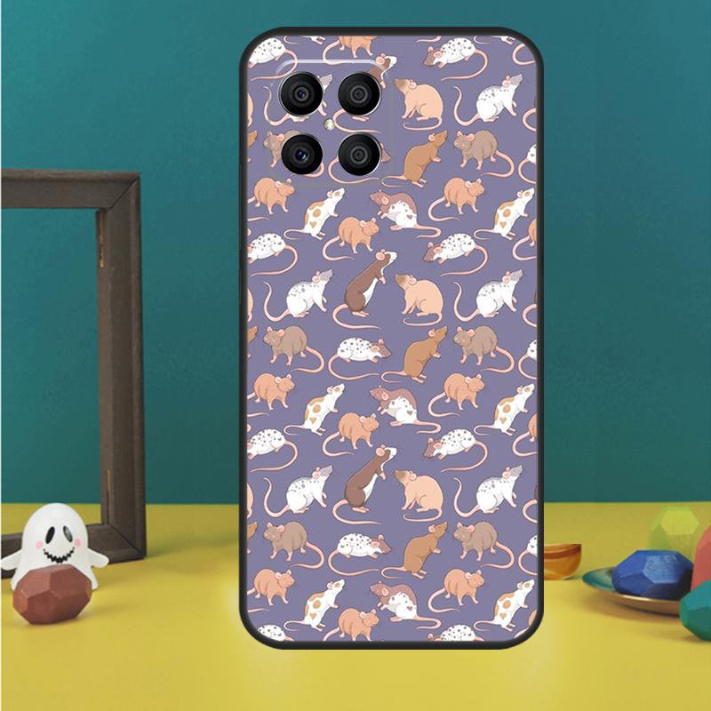 Mouse Rat Phone Case For Huawei P40 Lite P50 P30 P20 Pro Nova 9 5T Honor X9 X8 X7 50 Back Cover