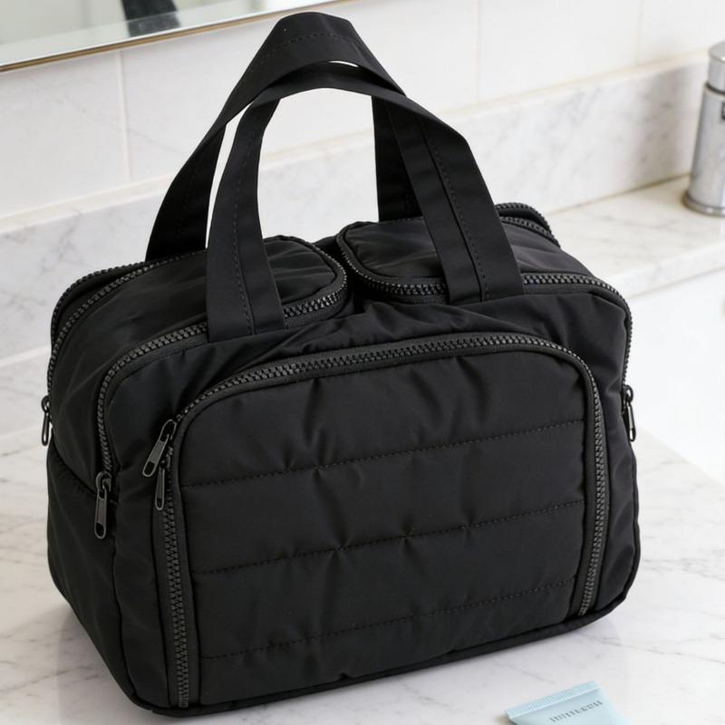 1pcs Large Capacity Makeup Bag Portable Outdoor Travel Toiletry Storage Pouch Multifunctional Cosmetic Organizer