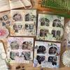100Pcs Vintage Stickers Box Set Retro Aesthetic Stickers for DIY Scrapbooking Journal Planner Craft Stationery Gift Box