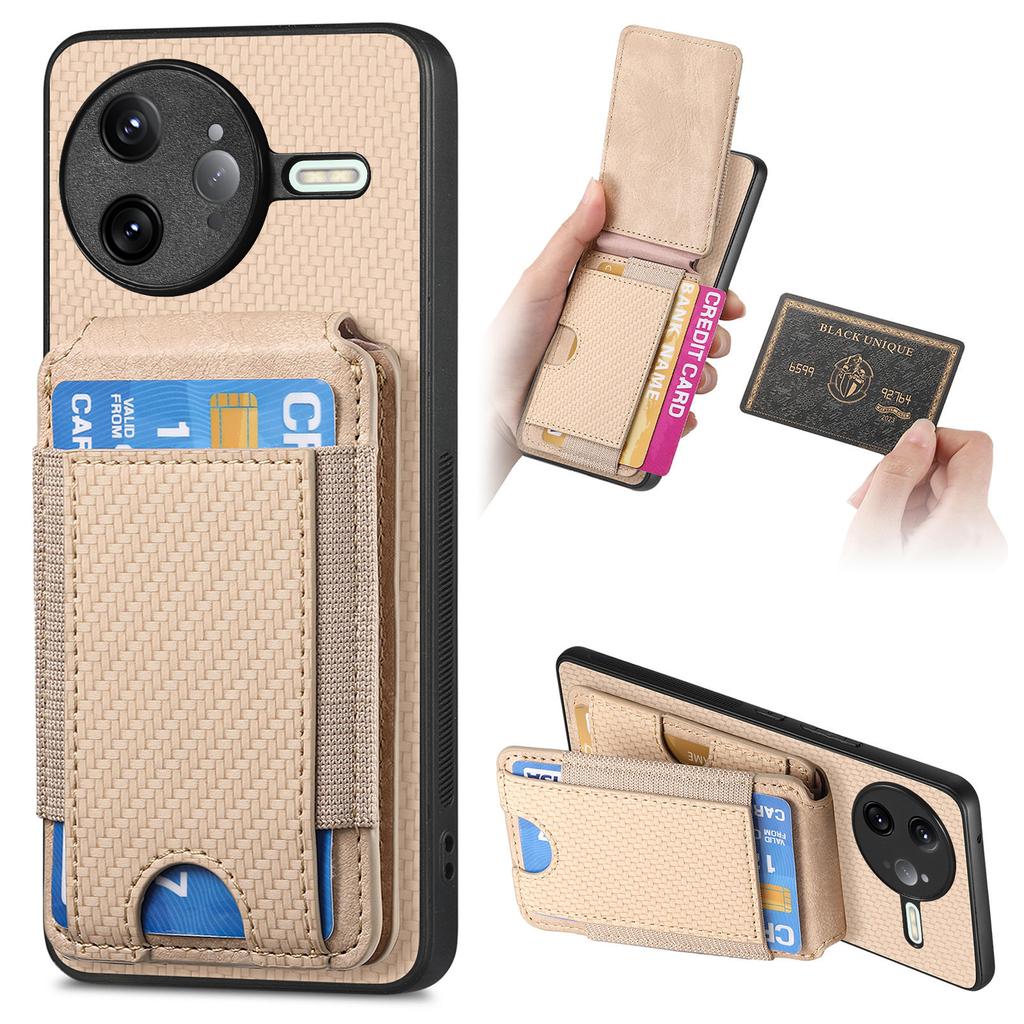 For Xiaomi Poco F7 Ultra 5G/Xiaomi Redmi K80 Pro 5G Case with Card Holder Kickstand Leather Back Cover