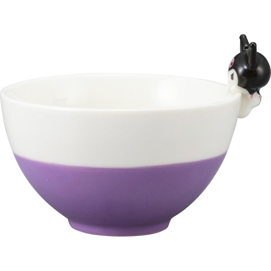 San Art Sanrio Kuromi Tea Bowl with Figure Nokkari Ochawan Ochawan Miscellaneous Goods Sanrio Goods Gift Present (SANRIO) SAN4212-4