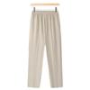 Ice Silk Loose Fit Elastic Pants for Women - Nine-Tenths Length, Summer Style, Ideal for Middle-Aged and Elderly