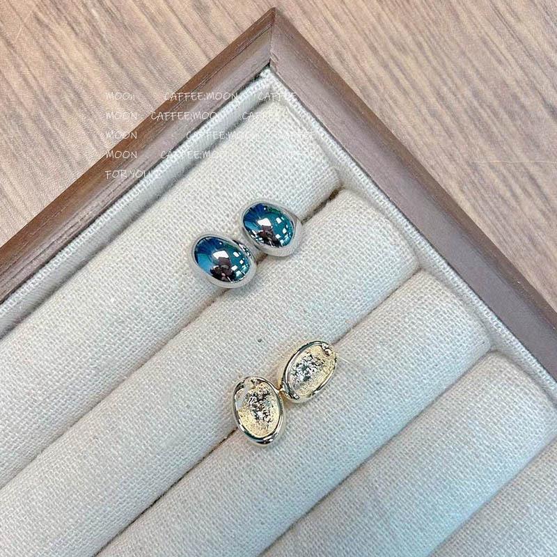 

Серьги-пусеты Геометрическое Сердце из Матового Металла Цвета Серебристый Игла Роскошь для Женщин - Модная Бижутерия для Ушей