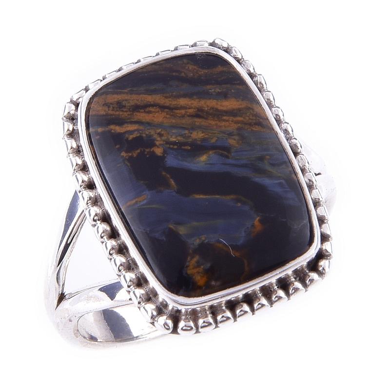 Natural Pietersite Gemstone Handmade 925 Solid Sterling Silver Ring Size 7 n9T91