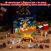 New Year Advent Calendar - Christmas Countdown Calendar With 24 Building Block Toys