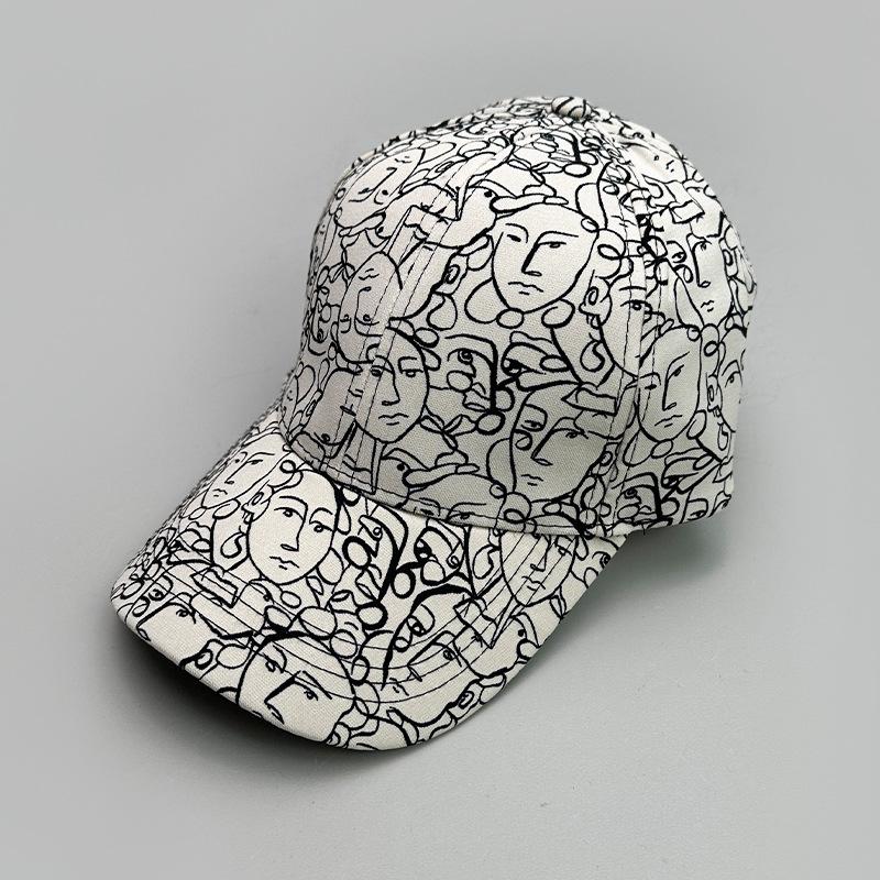 Graffiti Print Letters Anchor Skull Pattern Baseball Cap Men And Women Sunshade Street Versatile