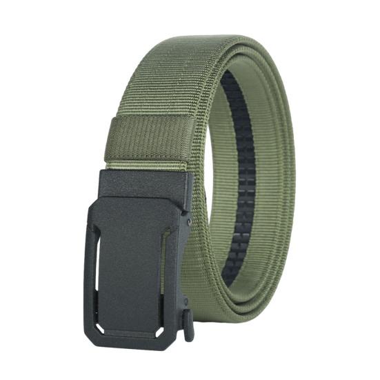 

Versatile Ratchet Belt with Adjustable Security Buckle Double-Layer Reinforced Nylon Webbing Reinforced Men Belt армія зелений колір