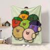 1pc Cute Vegetable Characters Blanket Warm, Cozy, And Soft, Suitable for Sofas, Beds, Cars, And Office Use.Perfect for Camping And Travel, Making It a