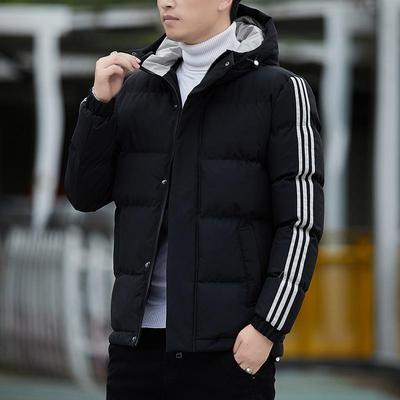 Herenjas Winter Casual heren katoen-gewatteerde kleding Dikke warme katoenen capuchon met capuchon Heren